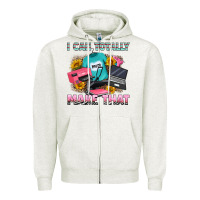 Oatmeal Heather i can totally make that Zipper Hoodie - RanaPortraitStore