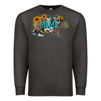 Smoke mama bear sunflowers leopard cowhide mother's day Premium Sweatshirt - Jasminsmagicworld