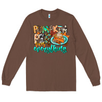 Chestnut Pumpkin Pie Fixes Everything Long Sleeve Tee - CowhideDigitalArt
