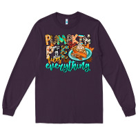 Plum Pumpkin Pie Fixes Everything Long Sleeve Tee - CowhideDigitalArt