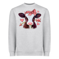 Heather Grey valentines day baby calf Heavyweight Sweatshirt - Jasminsmagicworld