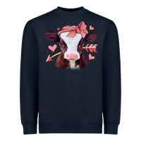 Navy valentines day baby calf Heavyweight Sweatshirt - Jasminsmagicworld