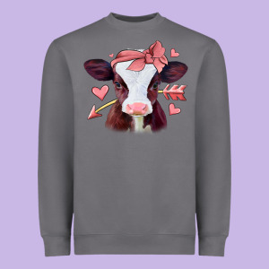 Valentines Day Baby Calf Heavyweight Sweatshirt Designed By Jasminsmagicworld