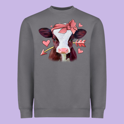 Valentines Day Baby Calf Heavyweight Sweatshirt Designed By Jasminsmagicworld