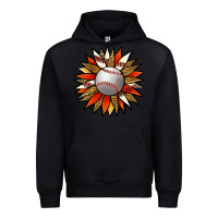 Black Baseball Sunflower Urban Hoodie - Jasminsmagicworld