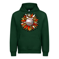 Forest Green Baseball Sunflower Urban Hoodie - Jasminsmagicworld