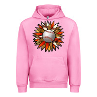 Fuchsia Pink Baseball Sunflower Urban Hoodie - Jasminsmagicworld