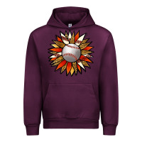 Mauve Wine Baseball Sunflower Urban Hoodie - Jasminsmagicworld