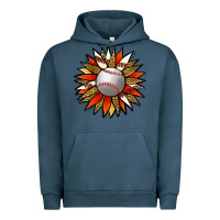 Pigment Midnight Navy Baseball Sunflower Urban Hoodie - Jasminsmagicworld
