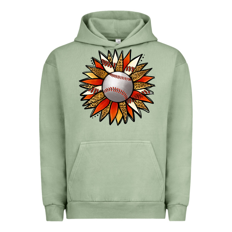Baseball Sunflower Urban Hoodie by Jasminsmagicworld | Teevron