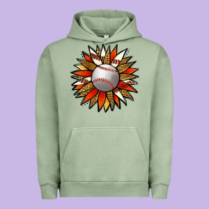 Baseball Sunflower Urban Hoodie Designed By Jasminsmagicworld