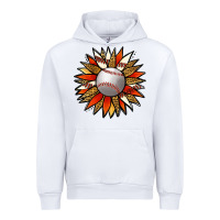 White Baseball Sunflower Urban Hoodie - Jasminsmagicworld