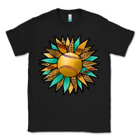 Black Softball Sunflower Classic Tee - Jasminsmagicworld