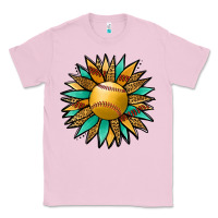 Bubblegum Pink Softball Sunflower Classic Tee - Jasminsmagicworld