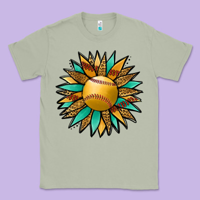 Softball Sunflower Classic Tee Designed By Jasminsmagicworld