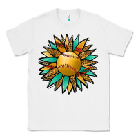 White Softball Sunflower Classic Tee - Jasminsmagicworld