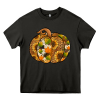 Asphalt leopard cowhide sunflower pumpkin Heavy Core Tee - Jasminsmagicworld