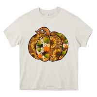 Leopard Cowhide Sunflower Pumpkin Heavy Core Tee | Teevron
