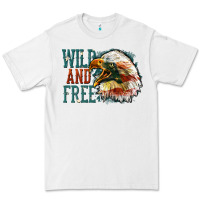 White Wild and free Premium Tee - FaDigitalArtStudio