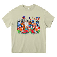 Mossy All American Mama Cow Flowers Heavy Core Tee - CowCowDesign