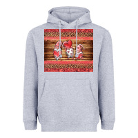 Heather Grey valentines day gnomes leopard Heavyweight Hoodie - Jasminsmagicworld