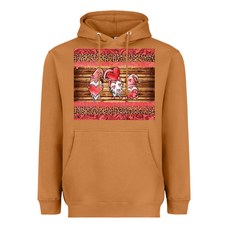 Valentines Day Gnomes Leopard Heavyweight Hoodie by Jasminsmagicworld | Teevron