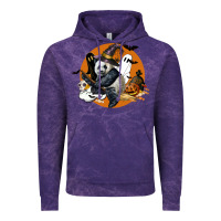 Cloud Purple panda hallowen Vintage Hoodie - LillyAllenDesigns