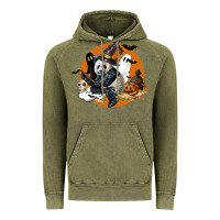 Vintage Olive panda hallowen Vintage Hoodie - LillyAllenDesigns