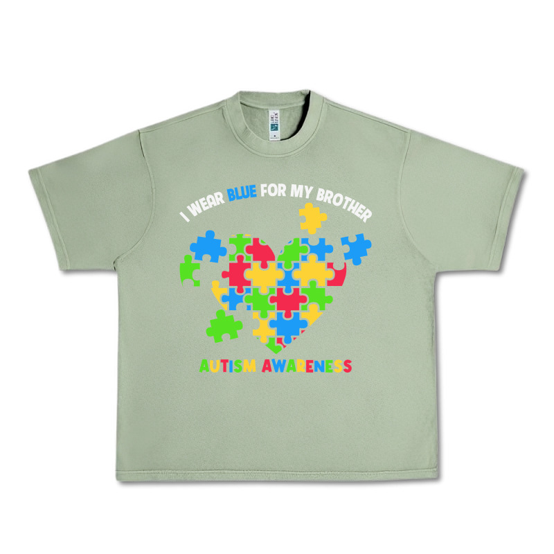 Wear Blue For My Brother Autism Urban Heavy Tee by CowhideDigitalArt | Teevron
