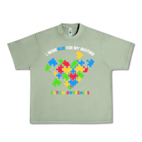 Oil Green Wear Blue For My Brother Autism Urban Heavy Tee - CowhideDigitalArt