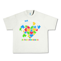 Pistachio Wear Blue For My Brother Autism Urban Heavy Tee - CowhideDigitalArt