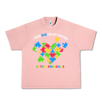 Salmon Wear Blue For My Brother Autism Urban Heavy Tee - CowhideDigitalArt