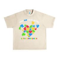 Sandshell Wear Blue For My Brother Autism Urban Heavy Tee - CowhideDigitalArt