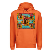 Carrot german shepherd with sunflowers Premium Hoodie - Artiststas