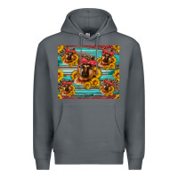 Rock german shepherd with sunflowers Premium Hoodie - Artiststas