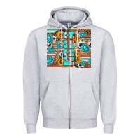 Heather Grey western nana Zipper Hoodie - RanaPortraitStore