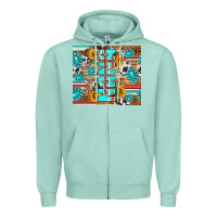 Seafoam western nana Zipper Hoodie - RanaPortraitStore
