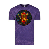 Cloud Purple african masks round earrings 2 Vintage Tee - BundleAndBundleShop