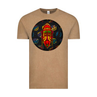 Vintage Coffee african masks round earrings 2 Vintage Tee - BundleAndBundleShop