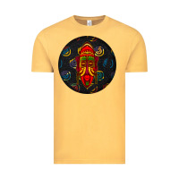 Vintage Mustard african masks round earrings 2 Vintage Tee - BundleAndBundleShop