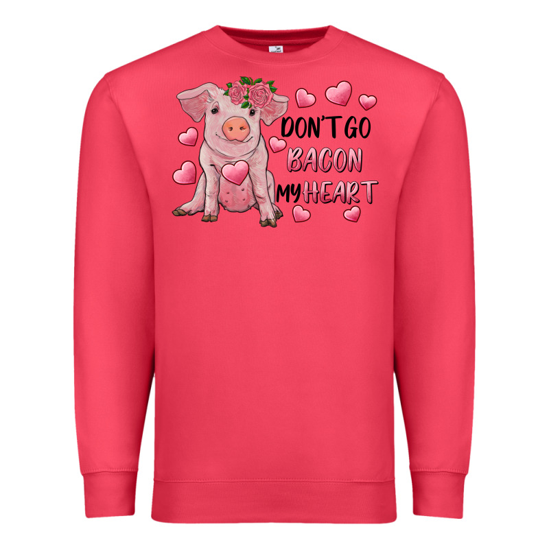 Valentine's Day Don't Go Bacon My Heart Premium Sweatshirt by RanaPortraitStore | Teevron