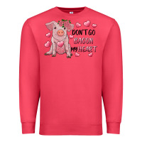 Cardinal Valentine's Day Don't Go Bacon My Heart Premium Sweatshirt - RanaPortraitStore