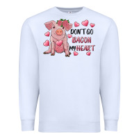 White Valentine's Day Don't Go Bacon My Heart Premium Sweatshirt - RanaPortraitStore