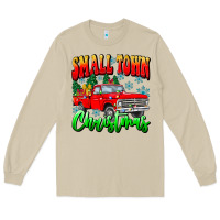 Mushroom Small town Christmas Long Sleeve Tee - CowhideDigitalArt