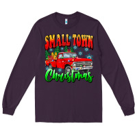 Plum Small town Christmas Long Sleeve Tee - CowhideDigitalArt