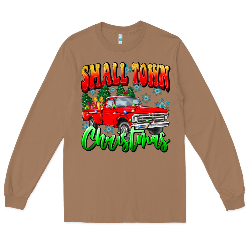 Small Town Christmas Long Sleeve Tee by CowhideDigitalArt | Teevron