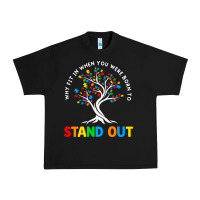 Black Why Fit In Autism Awareness Urban Heavy Tee - CowhideDigitalArt