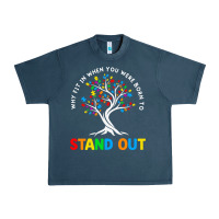 Midnight Navy Why Fit In Autism Awareness Urban Heavy Tee - CowhideDigitalArt
