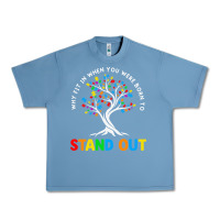 Pebble Blue Why Fit In Autism Awareness Urban Heavy Tee - CowhideDigitalArt