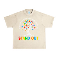 Sandshell Why Fit In Autism Awareness Urban Heavy Tee - CowhideDigitalArt
